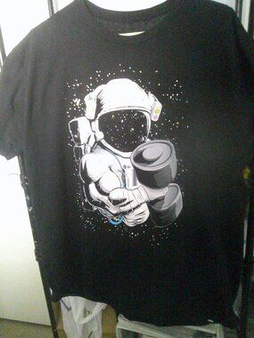 3XL Buff Astronaut Mens T Shirt-Good Condition
